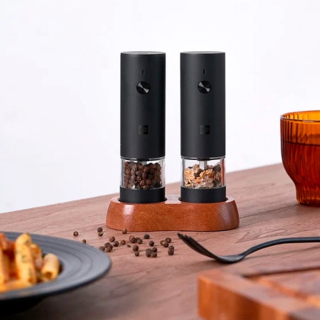 Набор электрических мельниц с аккумулятором HuoHou Electric Mini Grinder Rechargable, 2 шт., чёрный